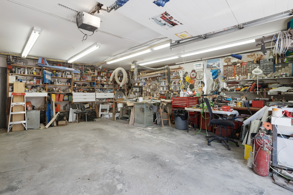 Garage workshop interior