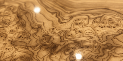 Beautiful figured wood burl with intricate natural grain patterns